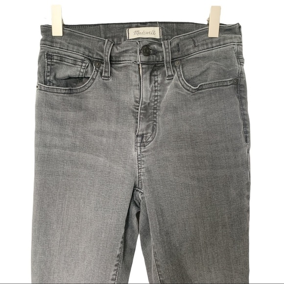 MADEWELL 9" Mid Rise Skinny Jeans Distressed Raw Hem - Picture 5 of 9
